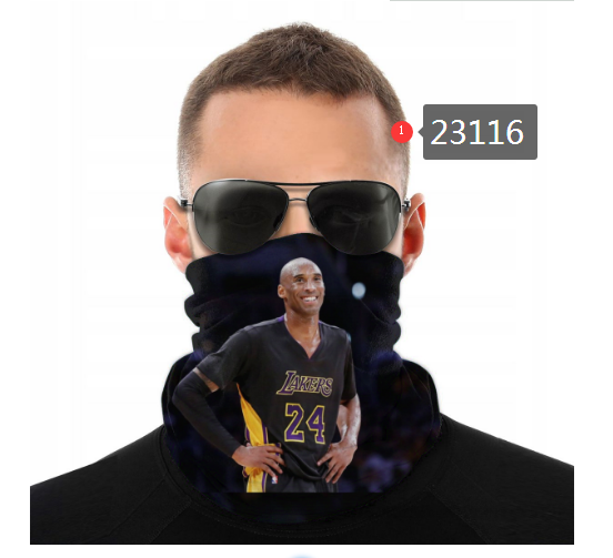NBA 2021 Los Angeles Lakers #24 kobe bryant 23116 Dust mask with filter->->Sports Accessory